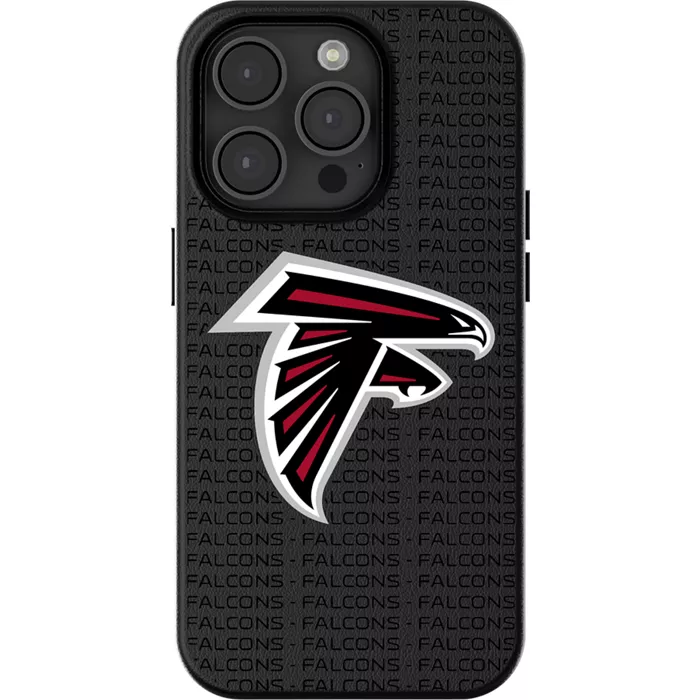 Keyscaper NFL Team Text Backdrop Case with MagSafe for iPhone 15 - Atlanta Falcons