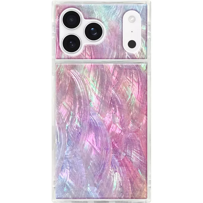 FLAUNT Square Case with MagSafe for iPhone 17 Pro Max - Pink Mother of Pearl
