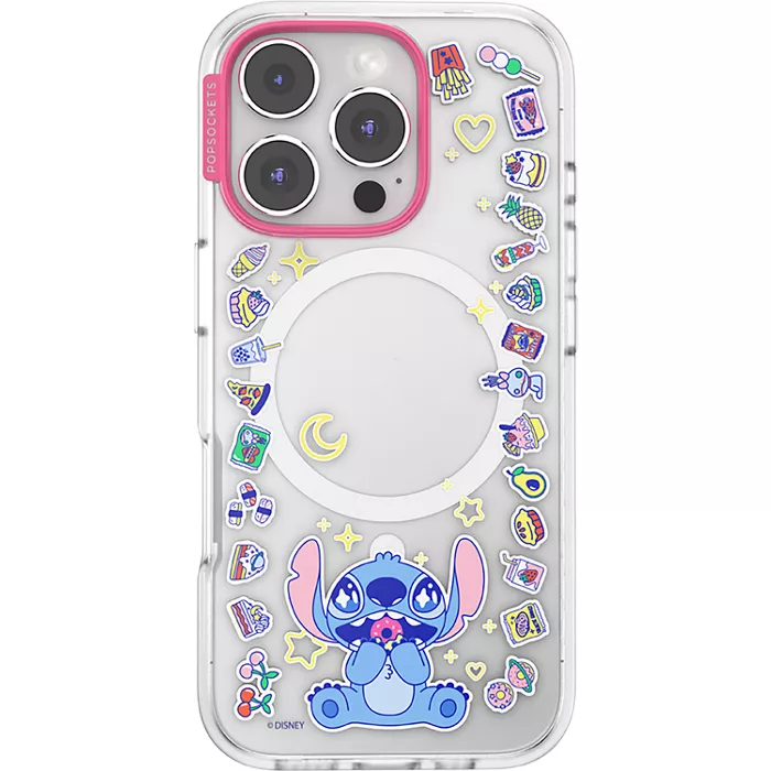 PopSockets Case with MagSafe for Apple iPhone 16 Pro - Disney Stitch Snack Attack