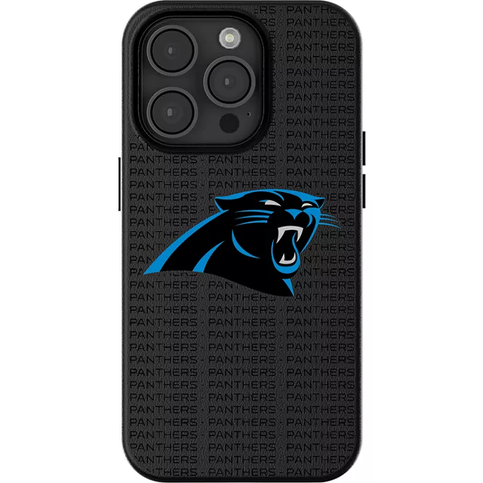 Keyscaper NFL Team Text Backdrop Case with MagSafe for iPhone 16 Pro Max - Carolina Panthers