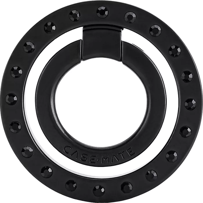 Case-Mate MagSafe Ring Stand - Matte Black with Black Crystals