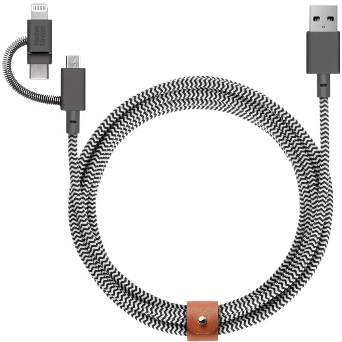 Native Union Belt Cable Universal (3-in-1) Charging Cable, 6.5ft