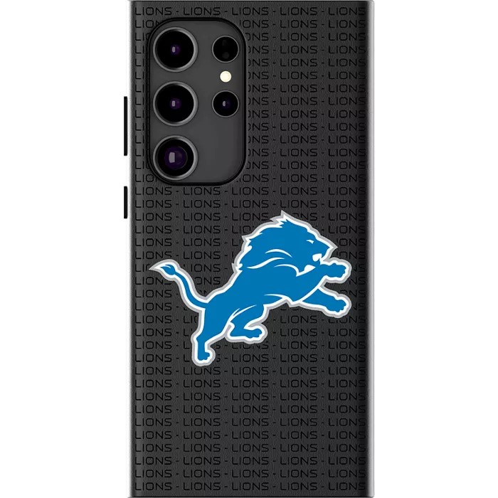 Keyscaper NFL Team Text Backdrop Case with Magnet for Galaxy S25 Ultra - Detroit Lions