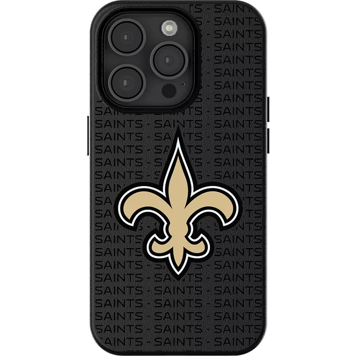 Keyscaper NFL Team Text Backdrop Case with MagSafe for iPhone 16 Pro Max - New Orleans Saints