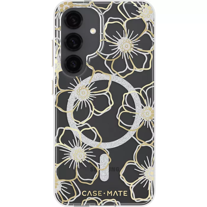 Case-Mate Floral Gems Case with Magnet for Galaxy S25 - Gold