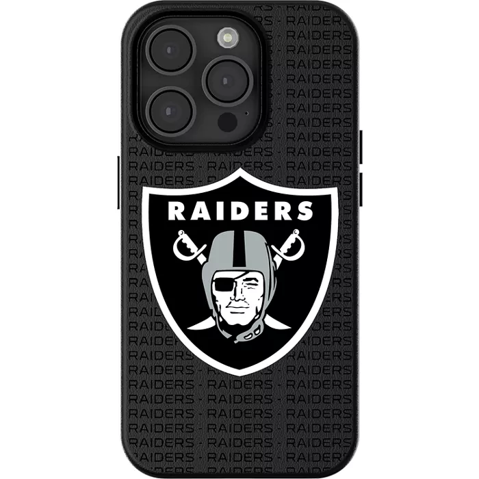 Keyscaper NFL Team Text Backdrop Case with MagSafe for iPhone 16 Pro Max - Las Vegas Raiders