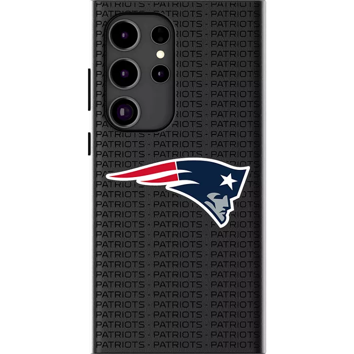 Keyscaper NFL Team Text Backdrop Case with Magnet for Galaxy S25 Ultra - New England Patriots