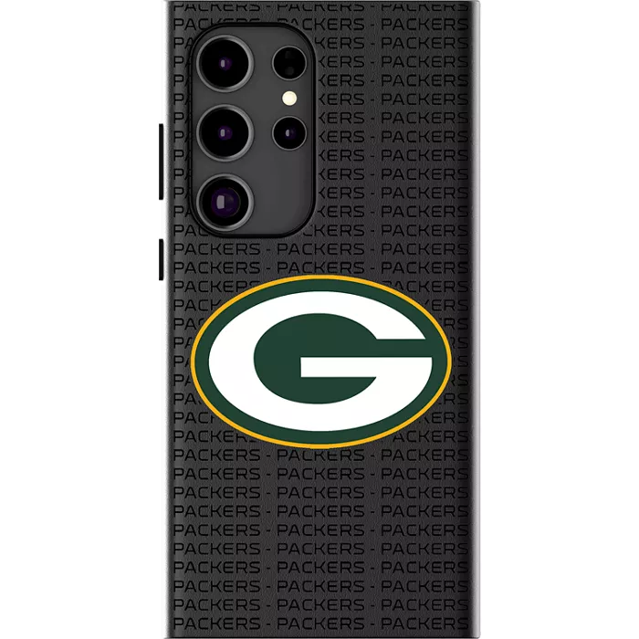 Keyscaper NFL Team Text Backdrop Case with Magnet for Galaxy S25 Ultra - Green Bay Packers