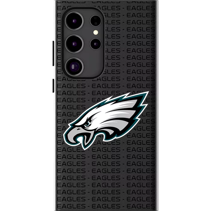 Keyscaper NFL Team Text Backdrop Case with Magnet for Galaxy S24 Ultra - Philadelphia Eagles