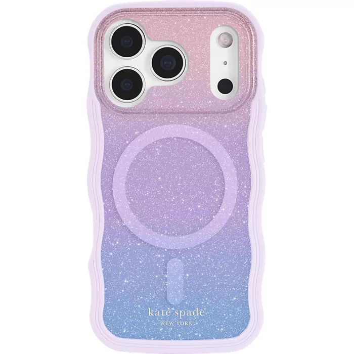 kate spade new york Wavy Case with MagSafe for iPhone 17 Pro - Opal Glitter