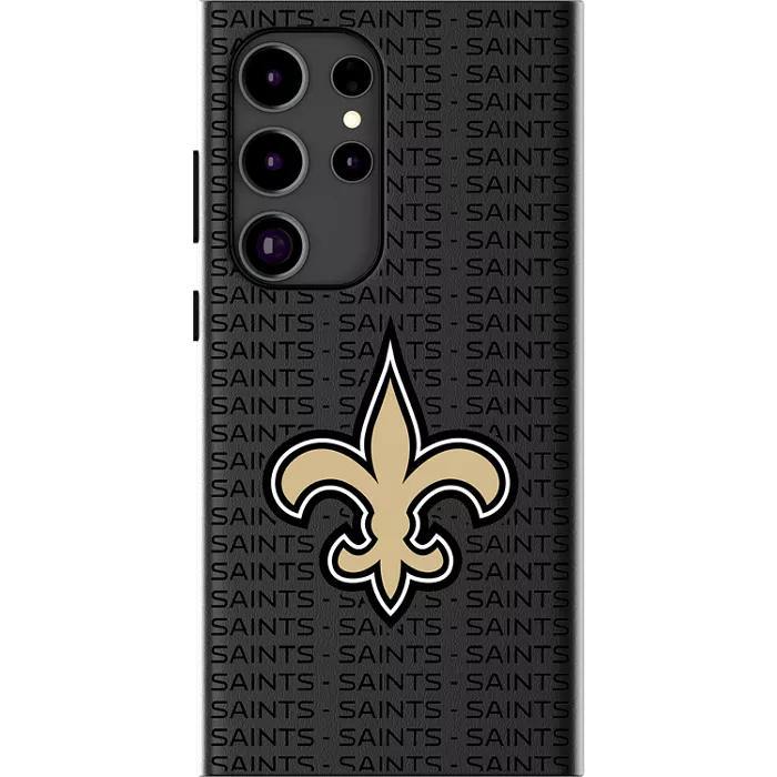 Keyscaper NFL Team Text Backdrop Case with Magnet for Galaxy S25 Ultra - New Orleans Saints