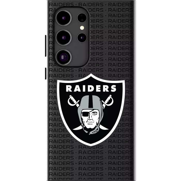Keyscaper NFL Team Text Backdrop Case with Magnet for Galaxy S25 Ultra - Las Vegas Raiders