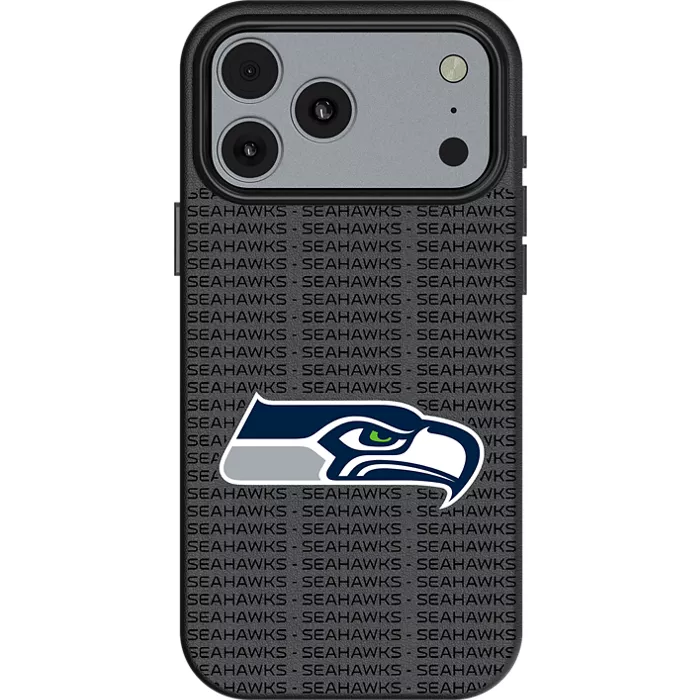 Keyscaper NFL Team Text Backdrop Case with MagSafe for iPhone 17 Pro Max - Seattle Seahawks