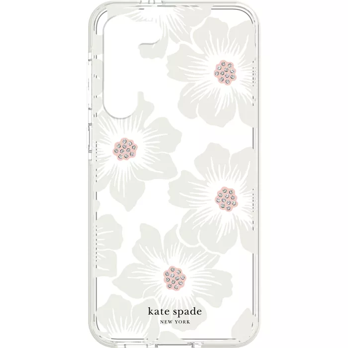 kate spade new york Defensive Hardshell Case for Galaxy S23+ - Hollyhock Floral Clear