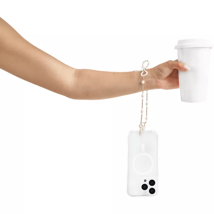 Elizabeth James Pearl Bow Phone Charm