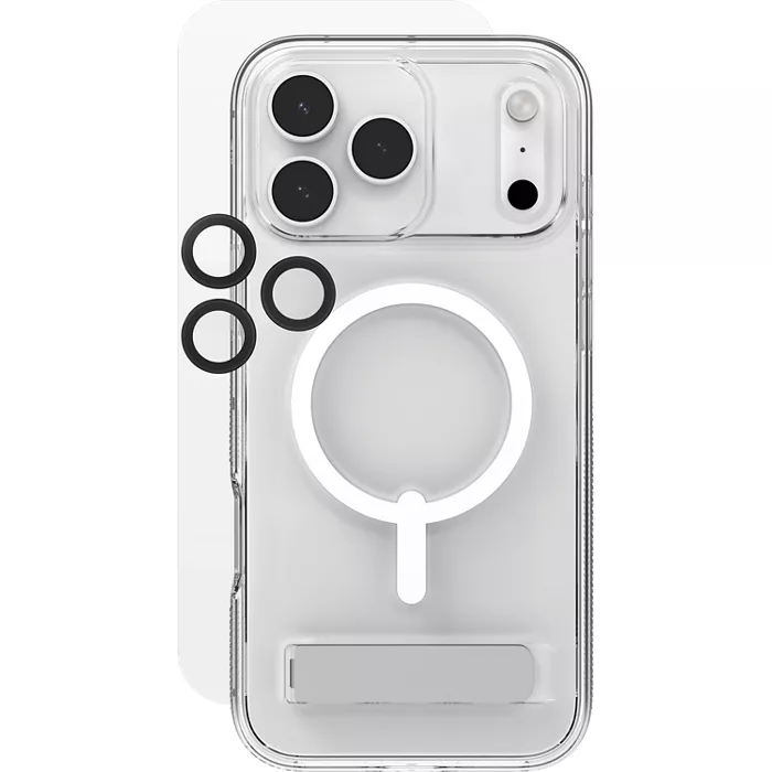 ZAGG 3-in-1 Bundle Crystal Palace Snap Case with MagSafe, InvisibleShield Glass XTR5 Screen Protector and Camera Ring for iPhone 17 Pro Max