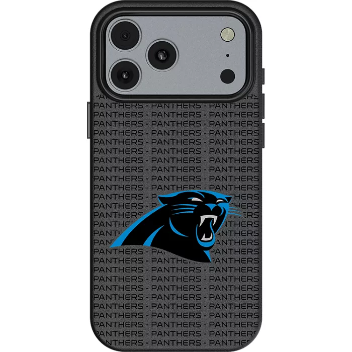 Keyscaper NFL Team Text Backdrop Case with MagSafe for iPhone 17 Pro Max - Carolina Panthers