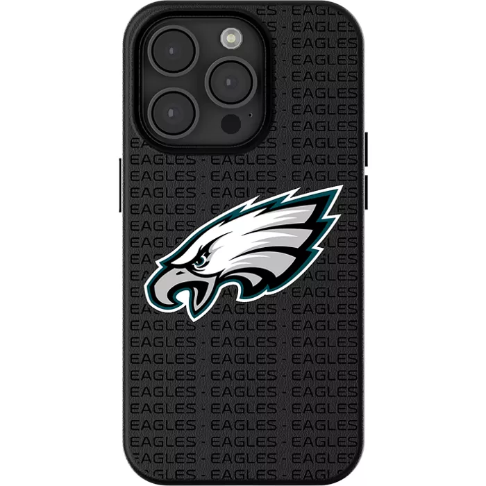 Keyscaper NFL Team Text Backdrop Case with MagSafe for iPhone 15 - Philadelphia Eagles