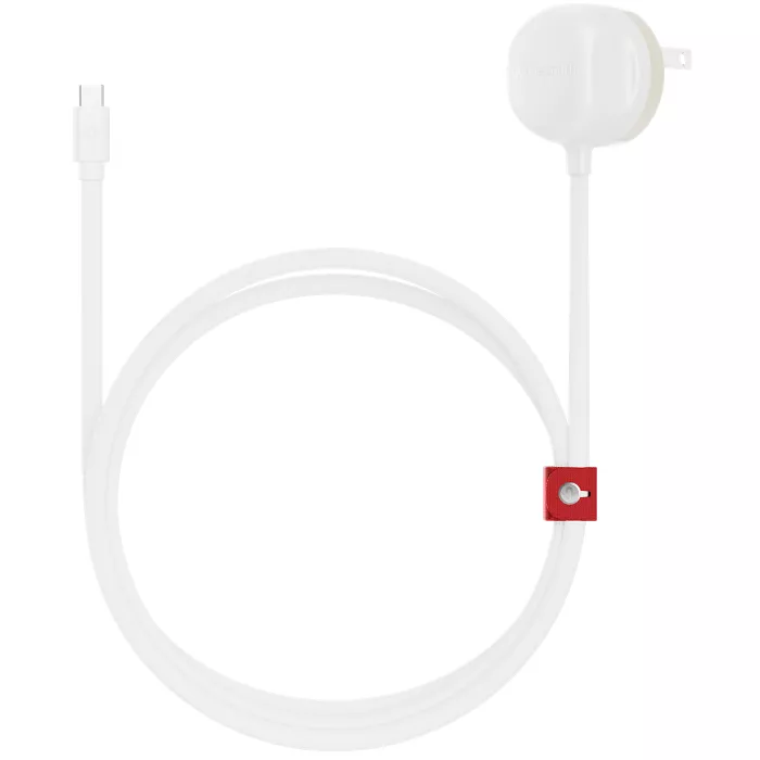 Twelve South PowerCord USB-C Charging Cable with Built-In 30W Wall Charger, 4ft