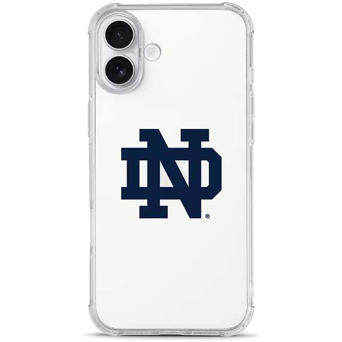 CENTON ELECTRONICS Tough Edge Clear Case for iPhone 16 Plus - University of Notre Dame