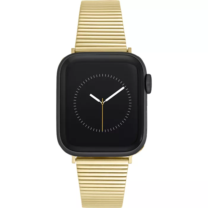 Anne Klein Gold-Tone Ribbed Stainless Steel Band for Apple Watch 38/40/41mm