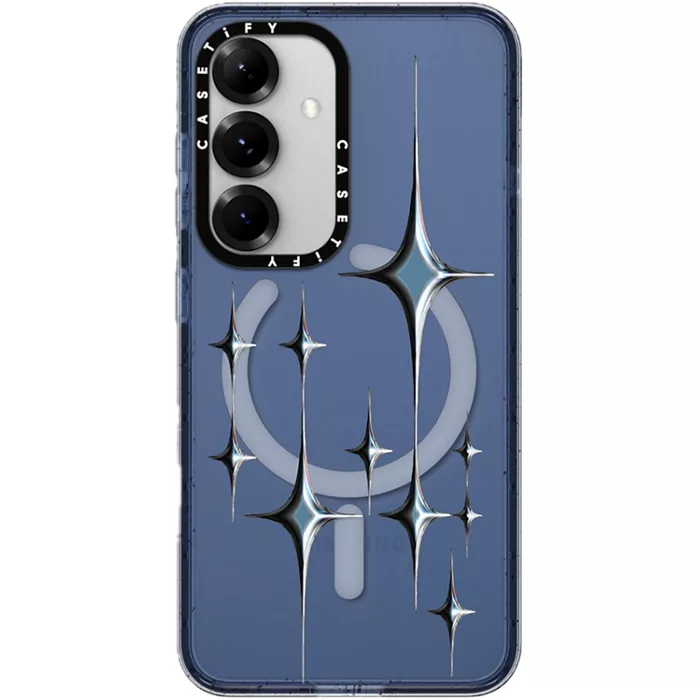 CASETiFY Impact Case with Magnet for Galaxy S25 - Chrome Sparkles